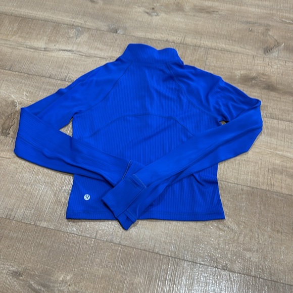 Lululemon Its Rulu Run Cropped Half Zip Blazer Blue Tone Size XS - Picture 14 of 16